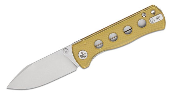 QSP KNIFE QS150J1 CANARY14C28N STEEL ULTEM HANDLE NECK CARRY KNIFE W/SHEATH.