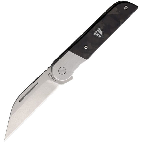 FINCH KNIVES FKCRP110 RECIPROCITY LINERLOCK 154CM STEELCF HANDLE SHEEPSFOOT FOLDING KNIFE.