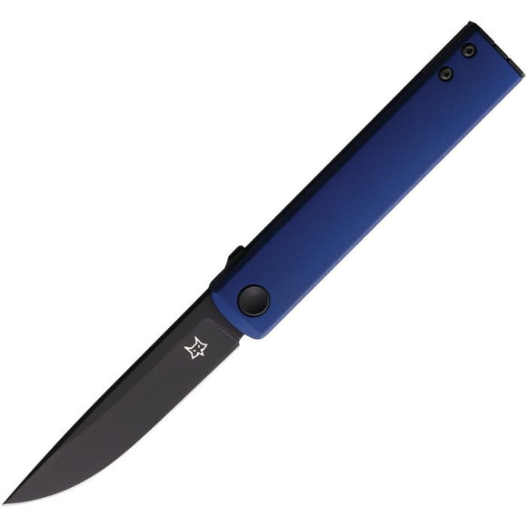 FOX FOX543ALBLB CHNOPS M390 BLUE ALUMINUM PVD COATED FINISH FOLDING KNIFE.