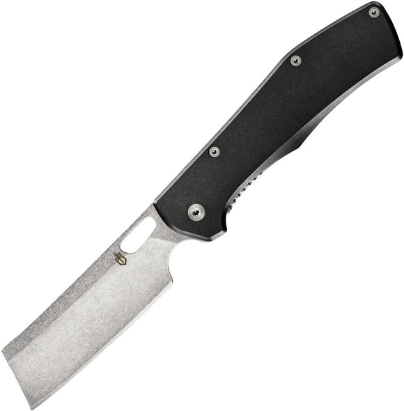 GERBER G3518 FLATIRON ALUMINIUM HANDLE SATIN FINISH CLEAVER STYLE FOLDING KNIFE