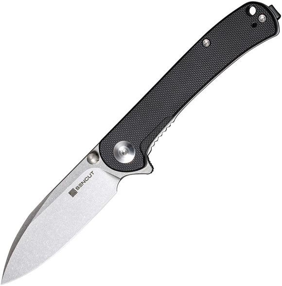 SENCUT KNIVES SA03B SCEPTER BLACK G10 9CR18MOV STEEL LINERLOCK FOLDING KNIFE.