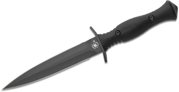 SPARTAN BLADE SB49 HARSEY DAGGER CPM MAGNACUT STEEL ALL BLACK FIXED BLADE KNIFE WITH SHEATH