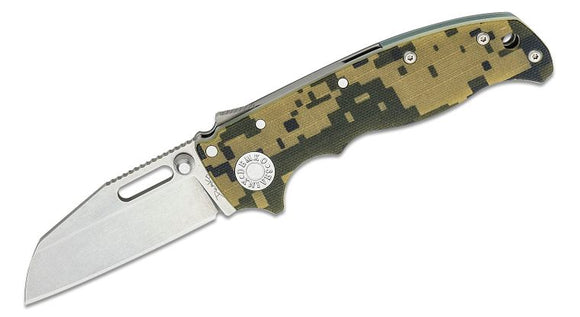 DEMKO KNIVES AD20.5 SHARK FOOT POINT CPM-S35VN CAMO G10 HANDLE FOLDING KNIFE.