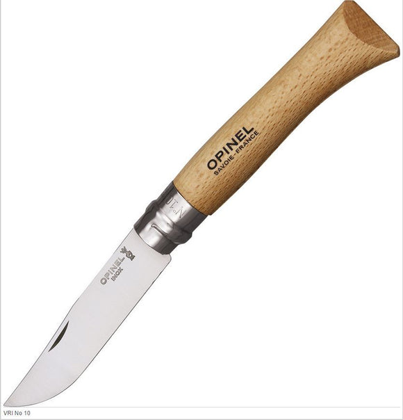OPINEL OP23100 VRI NUMBER 10 5 1/8 INCH CLOSED STAINLESS FRENCH FOLDING KNIFE.