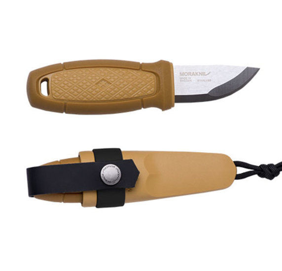 MORA KNIVES FT01781 ELDRIS YELLOW KIT NECK CARRY FIXED BLADE KNIFE WITH SHEATH