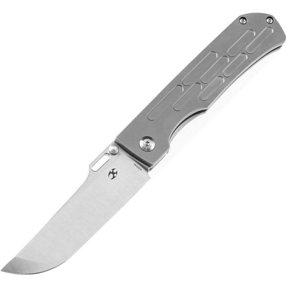 KANSEPT KNIVES K1041A2 REEDUS CPM-S35VN STEEL GRAY TI HANDLE FOLDING KNIFE.
