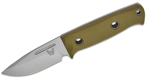 BENCHMADE 165-1 SIBERT MINI BUSHCRAFT CPM-S30V STEEL G10 HANDLE FIXED BLASDE KNIFE W/SHEATH.