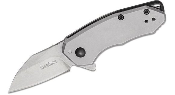 KERSHAW 1408 RATE 8CR13MOV STEEL ASSISTED STONEWASH FINSH SMALL FOLDING KNIFE.