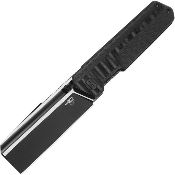 BESTECH BTKG54A TARDIS D2 STEEL BLACK G10 HANDLE FOLDING KNIFE.