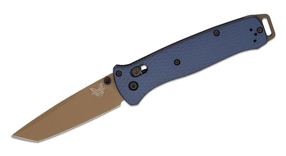 BENCHMADE 537FE-02 BAILOUT AXIS TANTO CPM-M4 STEEL CRATER BLUE FOLDING KNIFE.