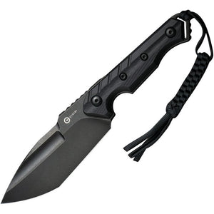 CIVIVI CIVC210401 MAXWELL D2 STEEL BLACK G10 HANDLE FIXED BLADE KNIFE WITH SHEATH.