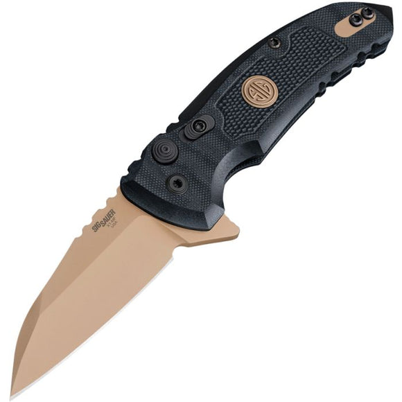 HOGUE SIG16160 X1 MICROFLIP EMPEROR SCORPION CPM-154 BLACK G10 HANDLE FOLDING KNIFE.