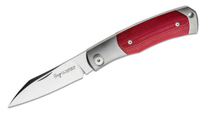 VIPER BLADES V5994GR HUG SACHA THIEL M390 STEEL TI WITH RED G10 HANDLE SLIPJOINT FOLDING KNIFE.