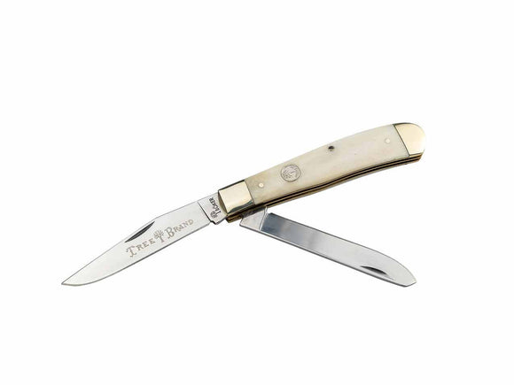 BOKER 110826 TRADITIONAL SLIPJOINT D2 STEEL SMOOTH WHITE BONE HANDLE FOLDING KNIFE.