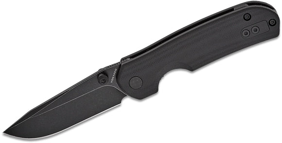 VOSTEED VOSA1401 A1401 CHIPMUNK LINERLOCK 14C28N STEEL BLACK G10 HANDLE FOLDING KNIFE.