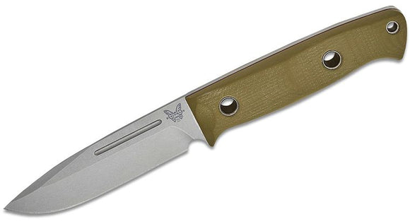 BENCHMADE 163-1 SIBERT BUSHCRAFT CPM-S30V G10 HANDLE FIXED BLADE KNIFE W/SHEATH.