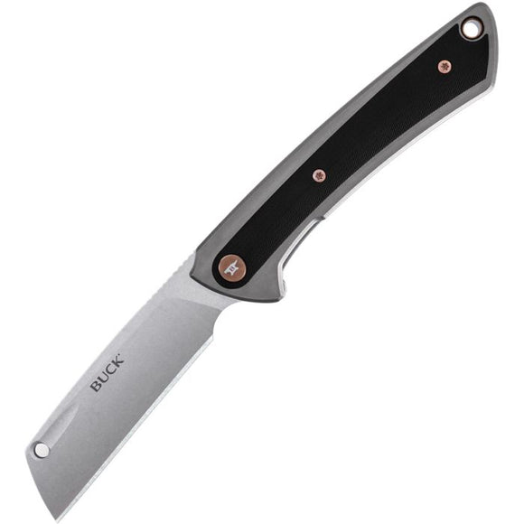 BUCK 0263GYS HILINE D2 STEEL CLEAVER ALUMINIUM HANDLE FOLDING KNIFE.