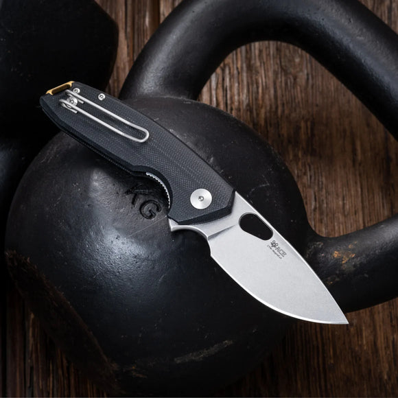 GIANT MOUSE ACE KNIVES TRIBECA CPM-MAGNACUT STEEL BLACK G10 HANDLE LINELOCK FOLDING KNIFE.