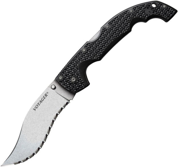 COLD STEEL 29AXVS XL VOYAGER VAQUERO AUS-10A SERRATED FOLDING KNIFE.