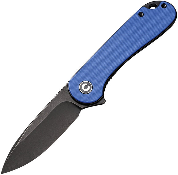 CIVIVI KNIVES CIVC907X ELEMENTUM LINERLOCK BLUE D2 STEEL BLACK FOLDING KNIFE.