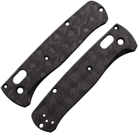 FLYTANIUM FLY794 CF RAINDROP SCALES FOR BENCHMADE BUGOUT KNIFE.