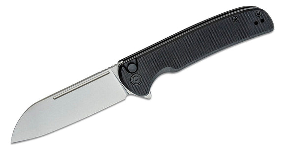 CIVIVI CIVC200221 CHEVALIER PUSH LOCK 14C28N BLACK G10 SHEEPSFOOT FOLDING KNIFE