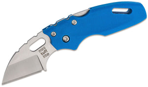 COLD STEEL 20MTB MINI TUFF TRI-AD LOCK AUS-8 STEEL BLUE FOLDING KNIFE.