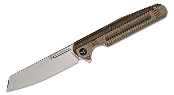 WE KNIVES WE160203 REIVER FRAMELOCK BRONZE S35VN STEEL TI FOLDING KNIFE. LIMITED