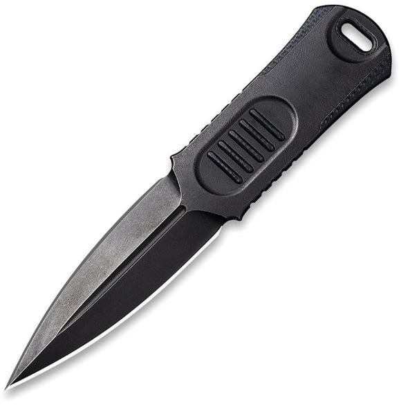 WE KNIVES WE2017E OSS CPM-20CV BLACK STONEWASH FIXED BLADE KNIFE WITH SHEATH.