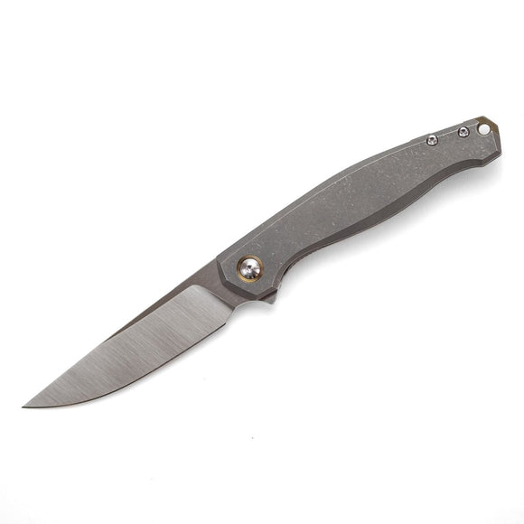 GIANT MOUSE ACE KNIVES SONOMA TI SATIN M390 STEEL STONEWASH FOLDING KNIFE.