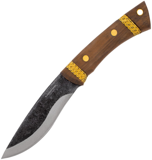 CONDOR CTK2819525H 1095HC LARGE HURON FIXED BLADE KNIFE WITH LEATHER SHEATH
