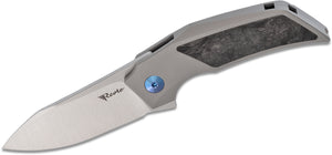 REATE KNIVES T2500 TASHI BHARUCHA M390 STEEL MARBLE CF HANDLE FOLDING KNIFE