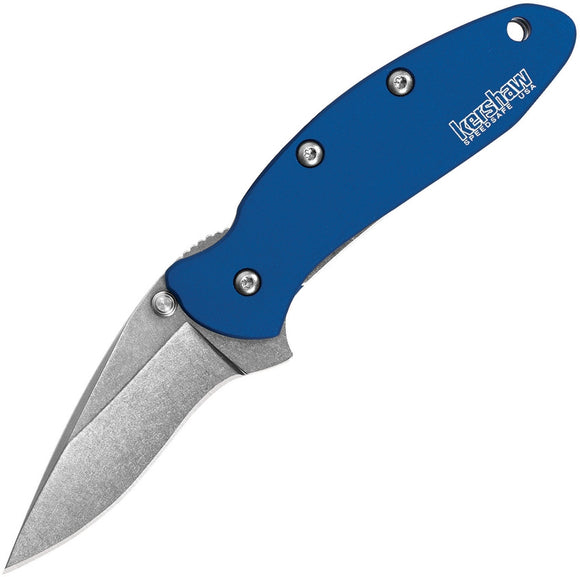 KERSHAW 1600NBSW CHIVE BLUE 420HC DESIGNED BY KEN ONION ASSISTED FOLDING KNIFE.