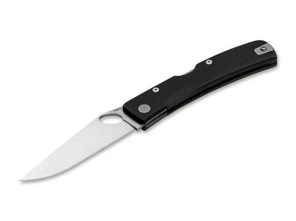 MANLY KNIVES 01ML011 PEAK D2 STEEL BACKLOCK BLACK FOLDING KNIFE.