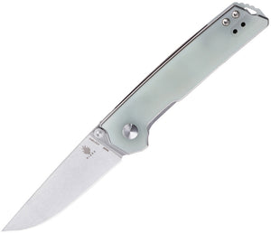 KIZER CUTLERY KIV3516N5 MINI DOMIN LINERLOCK N690STEEL JADE G10 FOLDING KNIFE.