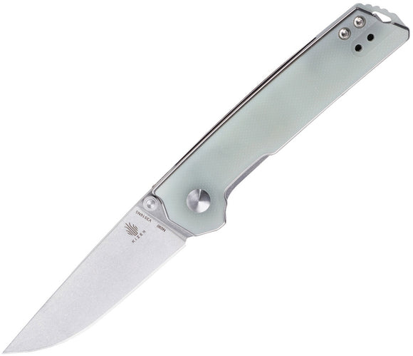 KIZER CUTLERY KIV3516N5 MINI DOMIN LINERLOCK N690STEEL JADE G10 FOLDING KNIFE.