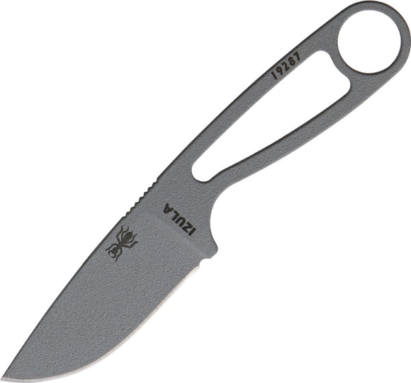 ESEE ESISPC IZULA GRAY 1095HC NECK CARRY FIXED BLADE KNIFE W/SHEATH. NO KIT