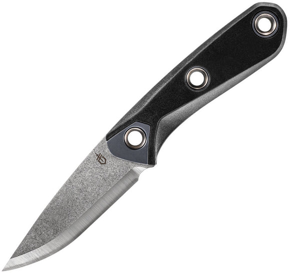 GERBER G1655 PRINCIPLE BLACK 420HC RUBBER HANDLE FIXED BLADE KNIFE WSHEATH.