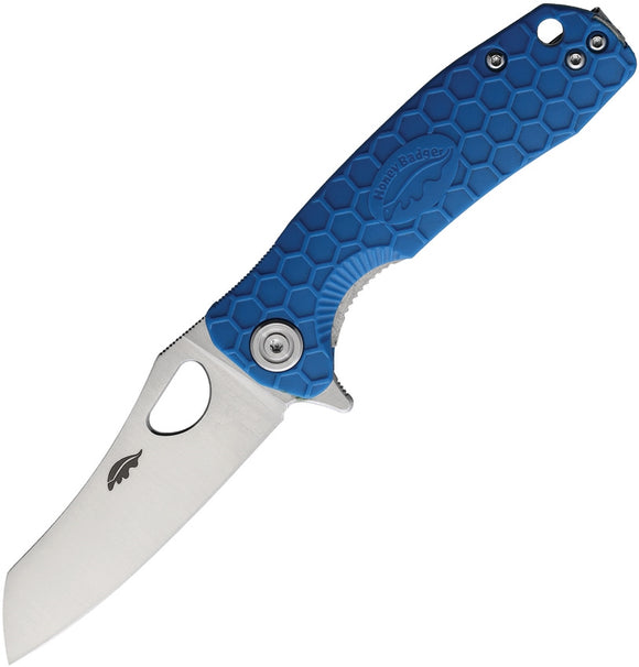HONEY BADGER KNIVES HB1170 WARNCLEAVER LINERLOCK D2 STEEL BLUE FOLDING KNIFE