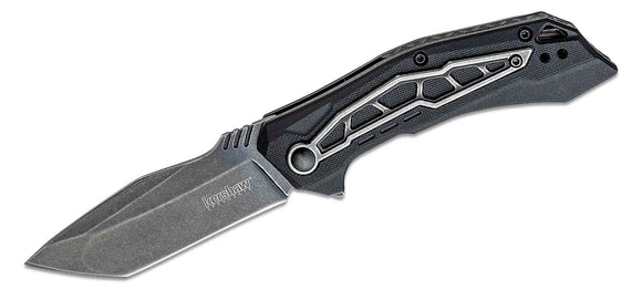 KERSHAW 1376 FLATBED ASSISTED TANTO 8CR13MOV STEEL FOLDING KNIFE.