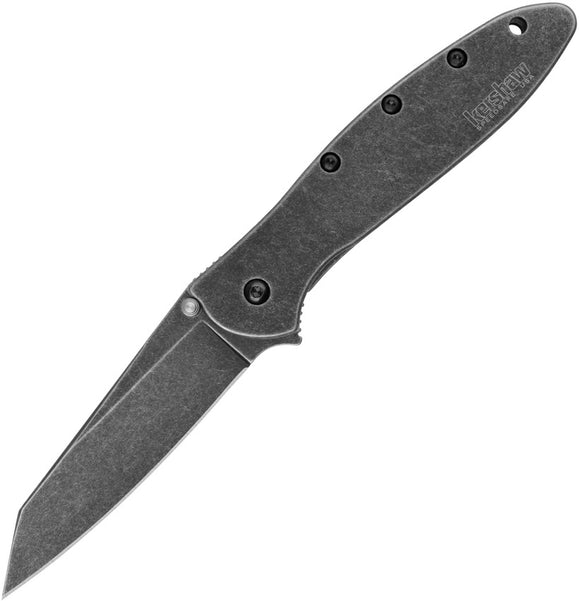 KERSHAW 1660RBW RANDOM LEEK BLACKWASH 14C28N SANDVIK STEEL FOLDING KNIFE.