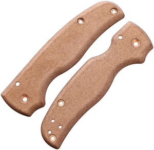 FLYTANIUM FLY734 COPPER HANDLE SCALES FOR SPYDERCO SHAMAN KNIFE.