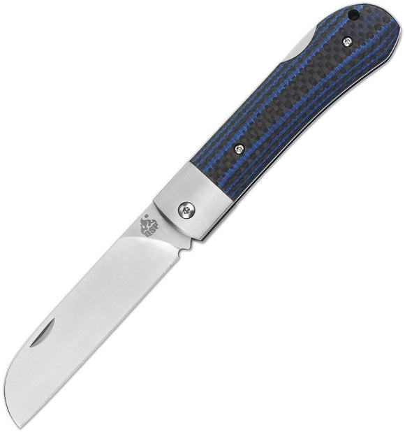 QSP KNIFE QS128D WORKER LOCKBACK CARBON FIBER N690 STEEL FOLDING KNIFE