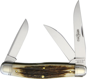 GREAT EASTERN CUTLERY GEC828318S NORTHFIELD DIXIE STOCKMAN STAG FOLDING KNIFE.