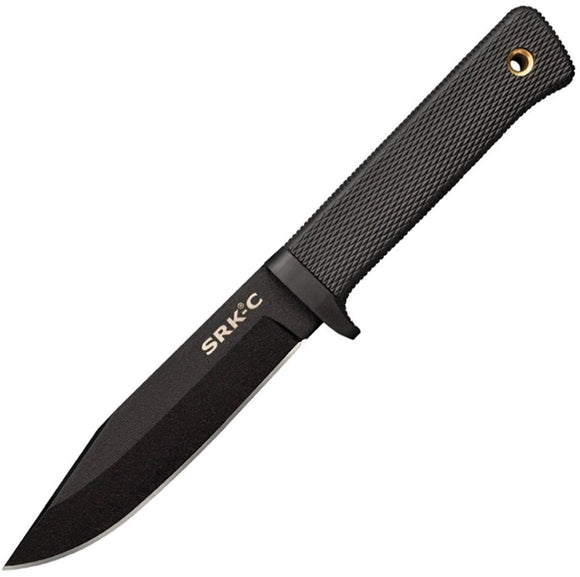 COLD STEEL 49LCKD SRK COMPACT SK5 CARBON STEEL FIXED BLADE KNIFE WITH SHEATH.