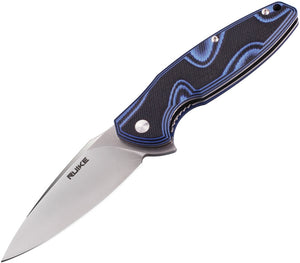 RUIKE RKEP105Q P105 FANG LINERLOCK BLUE BLACK FOLDING KNIFE