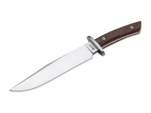 BOKER 02BA595W ARBOLITO EL GIGANTE EBONY N695 STEEL FIXED BLADE KNIFE W/SHEATH.