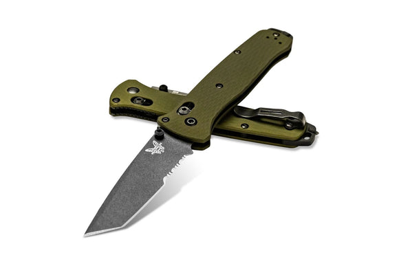 BENCHMADE 537SGY-1 BAILOUT CPM-M4 STEEL TANTO POINT AXIS LOCK FOLDING KNIFE.