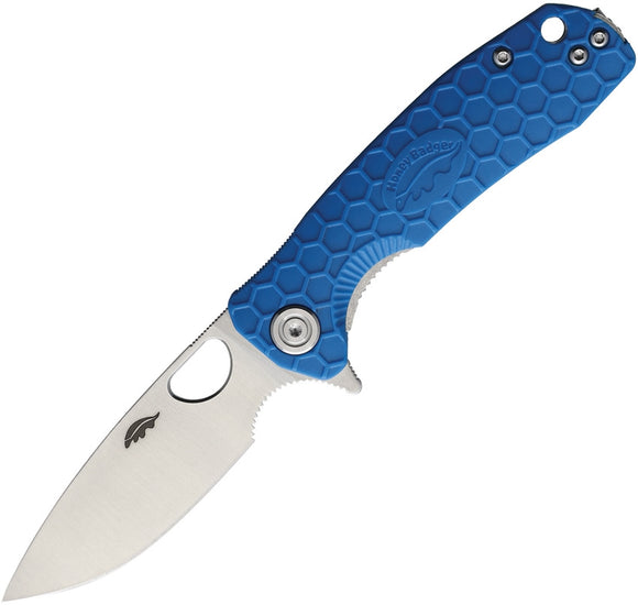 HONEY BADGER KNIVES HB1024 SMALL BLUE LINERLOCK 8CR13MOV STEEL FOLDING KNIFE.
