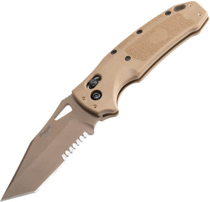 HOGUE SIG36363 K320 ABLE LOCK CPM-S30VN COYOTE TANTO BLADE COMBO FOLDING KNIFE.
